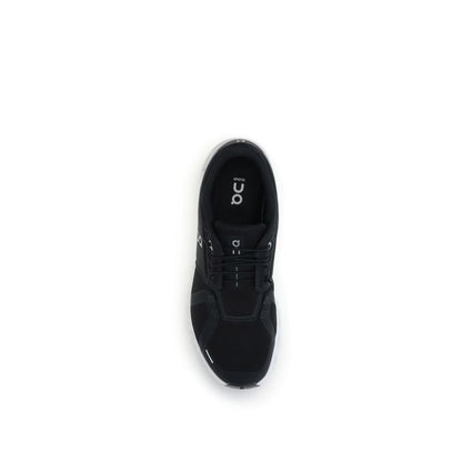 Black Recycled Polyester Athletic Sneakers