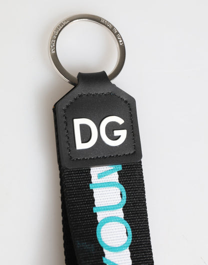 Multicolor Logo Polyester Brass Holder Keychain Keyring