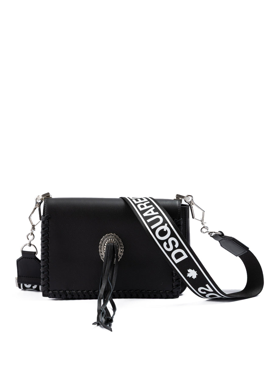 Black Leather Crossbody Bag