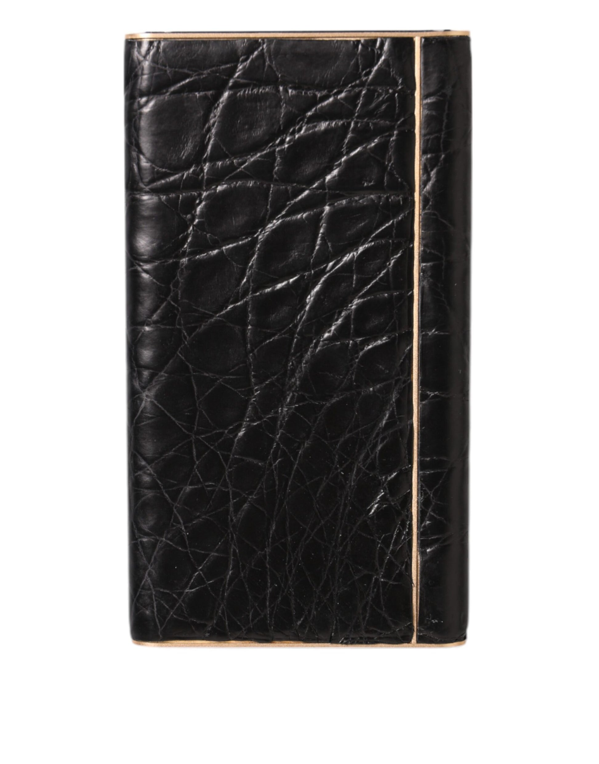 Black Leather Embossed Exotic 3000mAh  Power Bank Charger USB