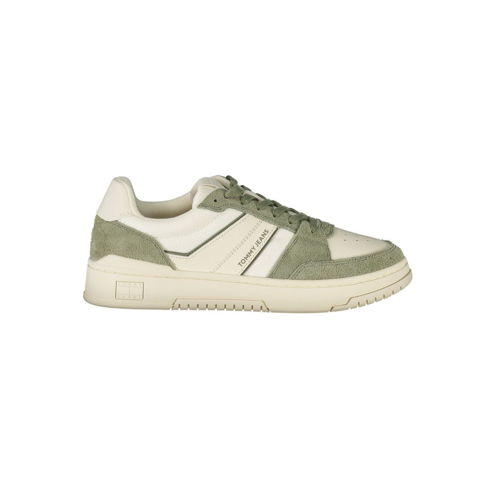 White Polyester Men Sneaker