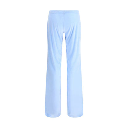Light Blue Triacetate Casual Pants