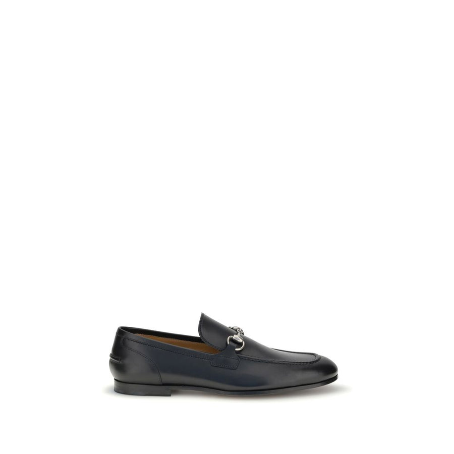 Black Calf Leather Bos Taurus Slip-On Loafers