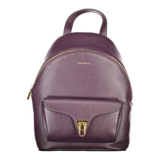 Purple Leather Backpack