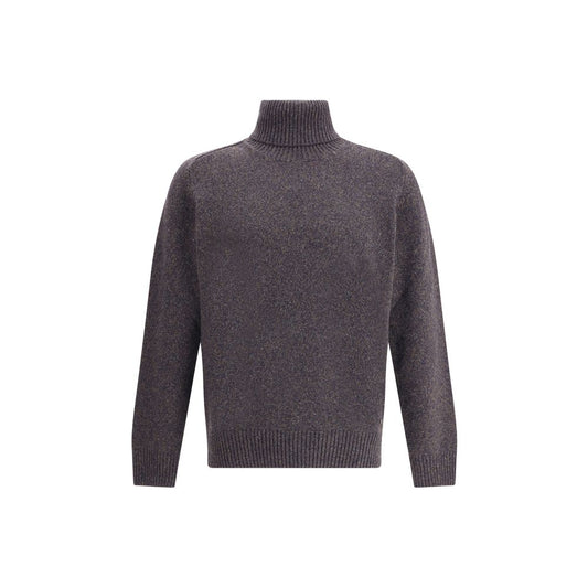 Multicolor Fleece Wool Turtleneck