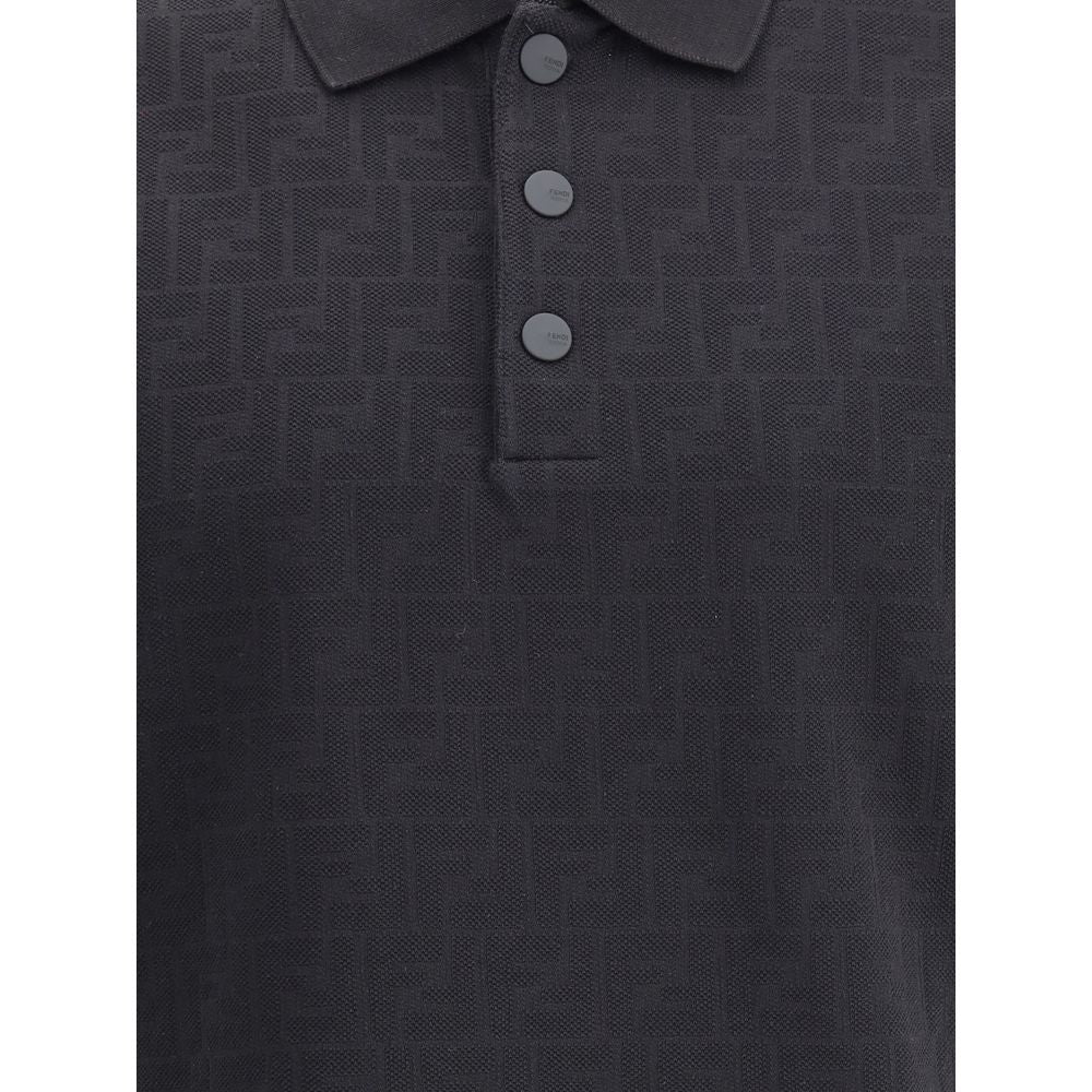 Black Cotton Polo Shirt