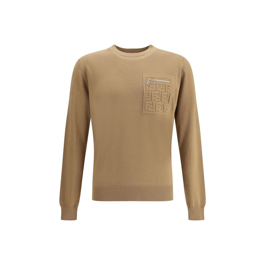 Beige Fleece Wool Sweatshirt