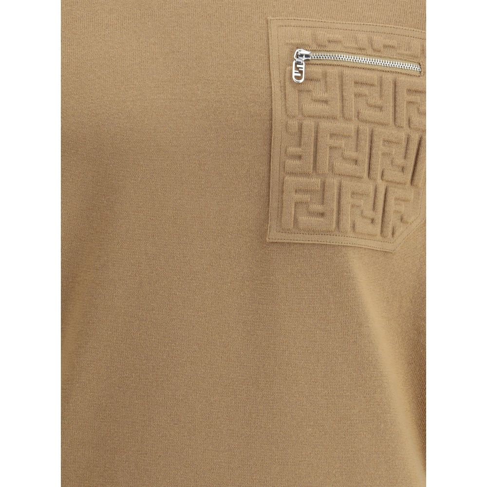Beige Fleece Wool Sweatshirt