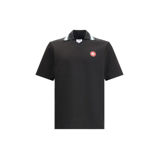 Black Viscose Polo Shirt