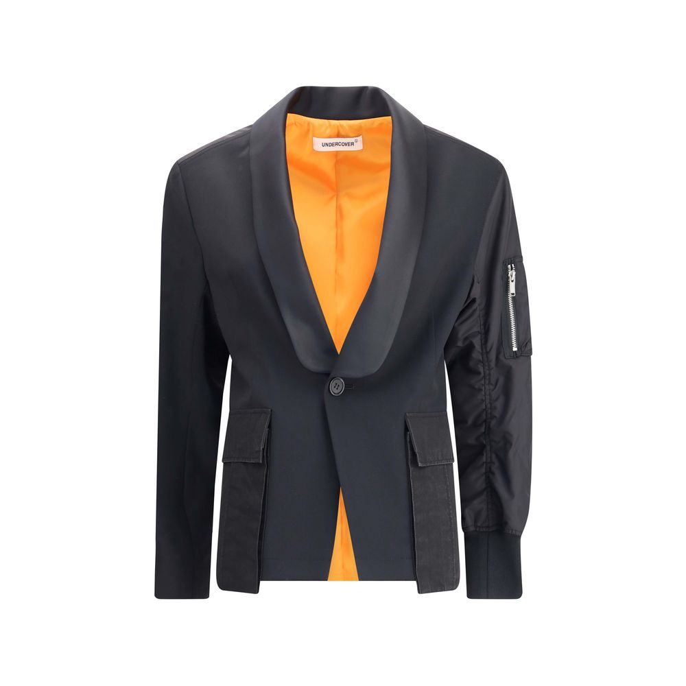 Black Polyester Bomber