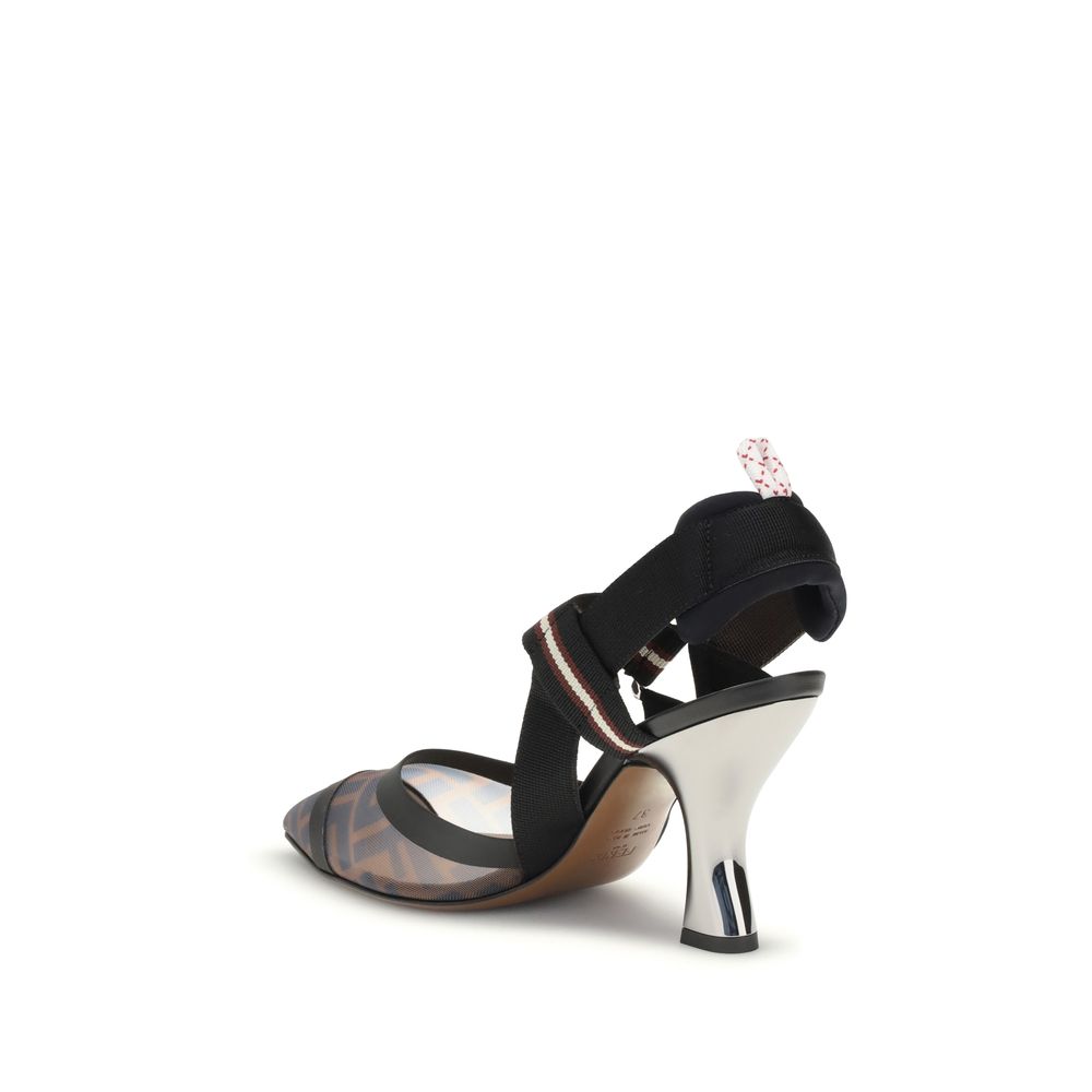 Black Calf Leather Bos Taurus Mid Heel Pumps