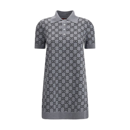 Gray Wool Casual Dress