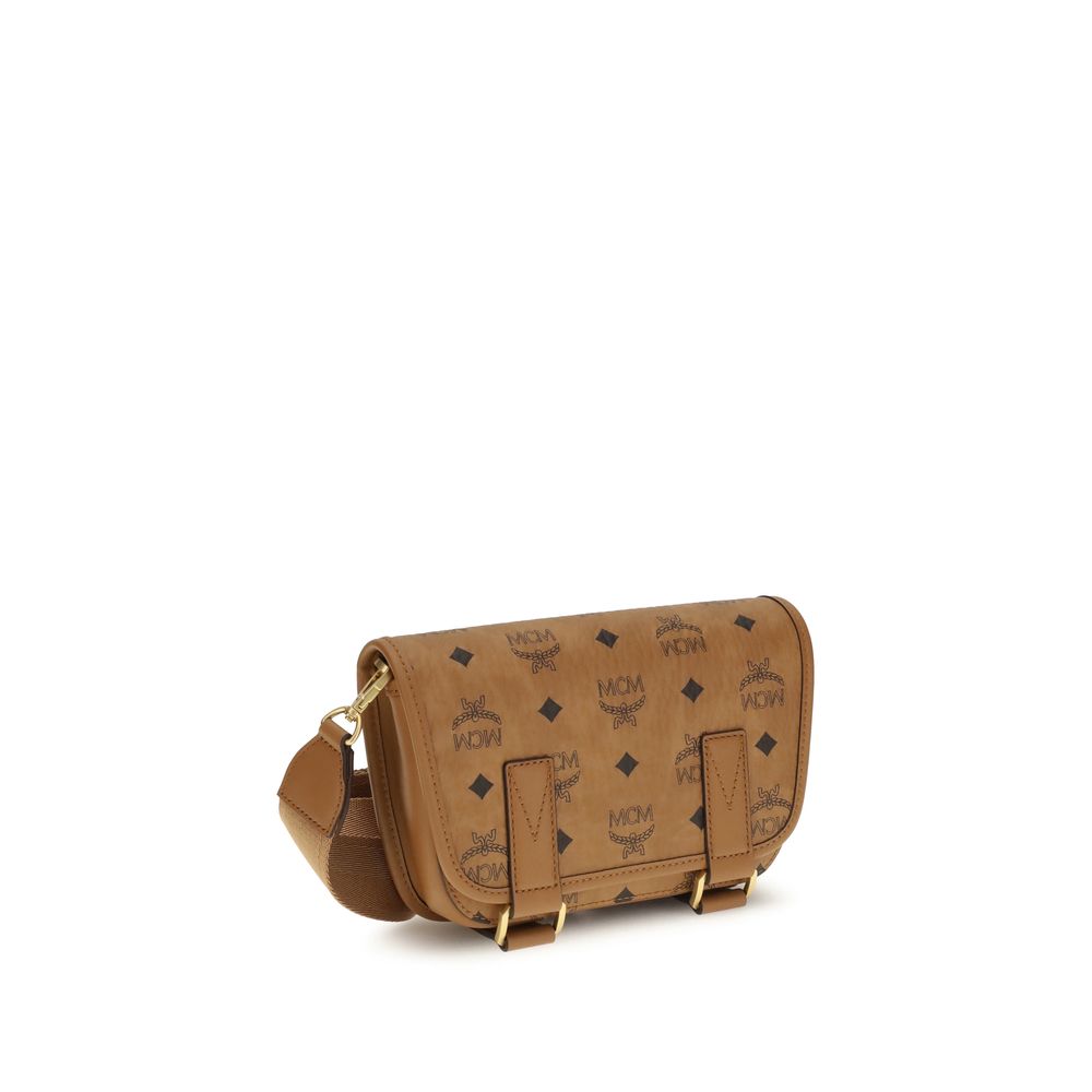 Brown Polyethylene Shoulder Bag