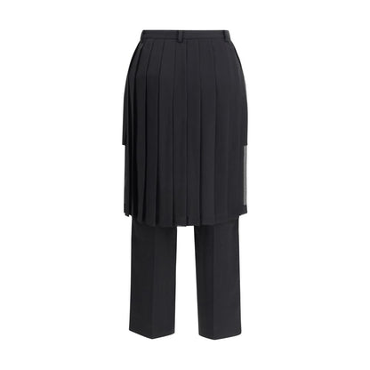 Black Acetate Casual Pants