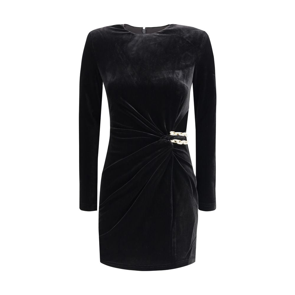 Black Polyester Cocktail Dress