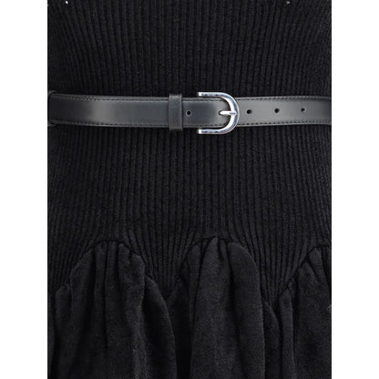 Black Viscose Casual Dress