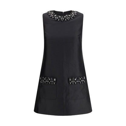 Black Polyester Casual Dress