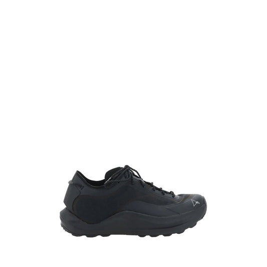 Black Rubber Athletic Sneakers
