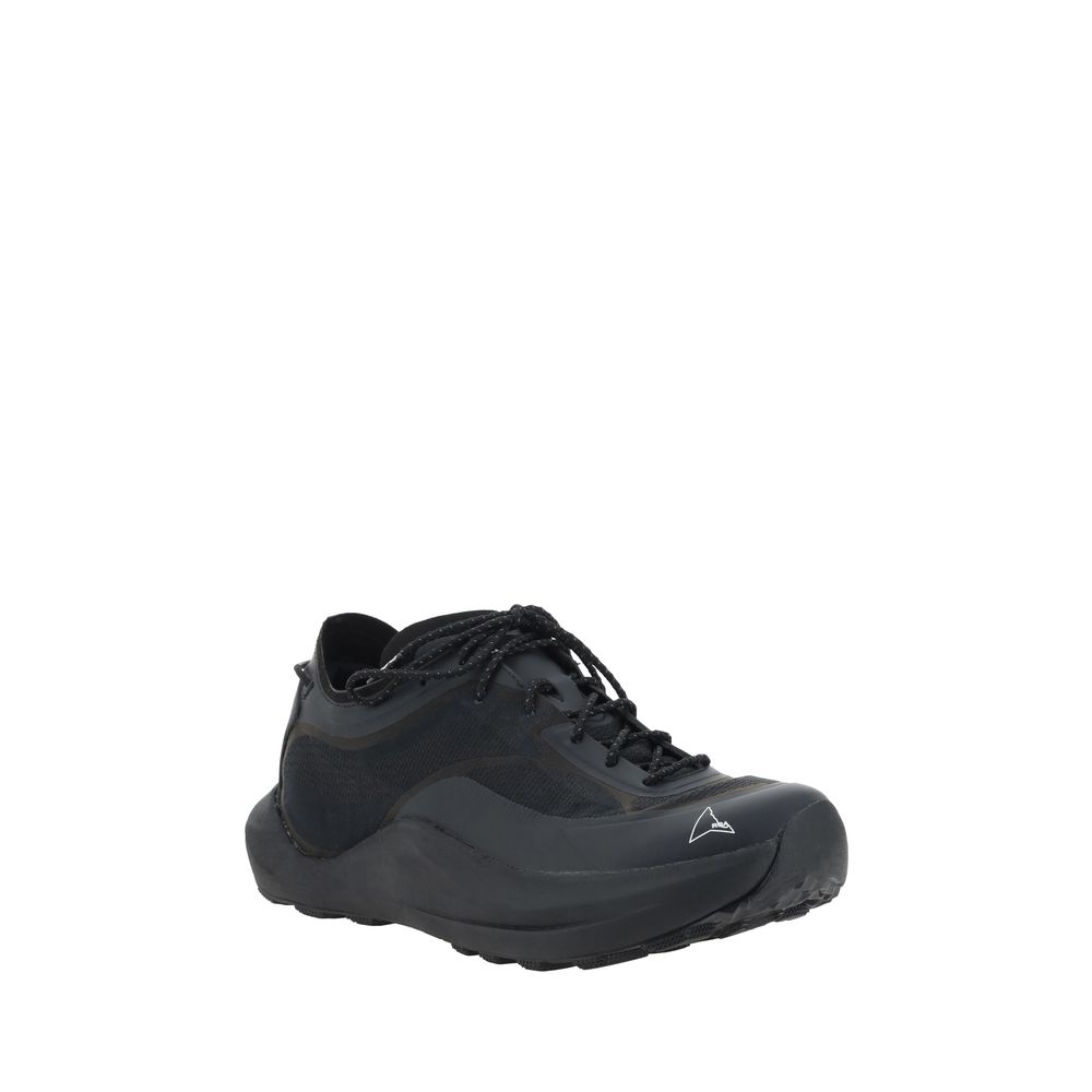 Black Rubber Athletic Sneakers