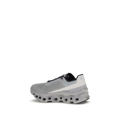 Gray Polyester Athletic Sneakers
