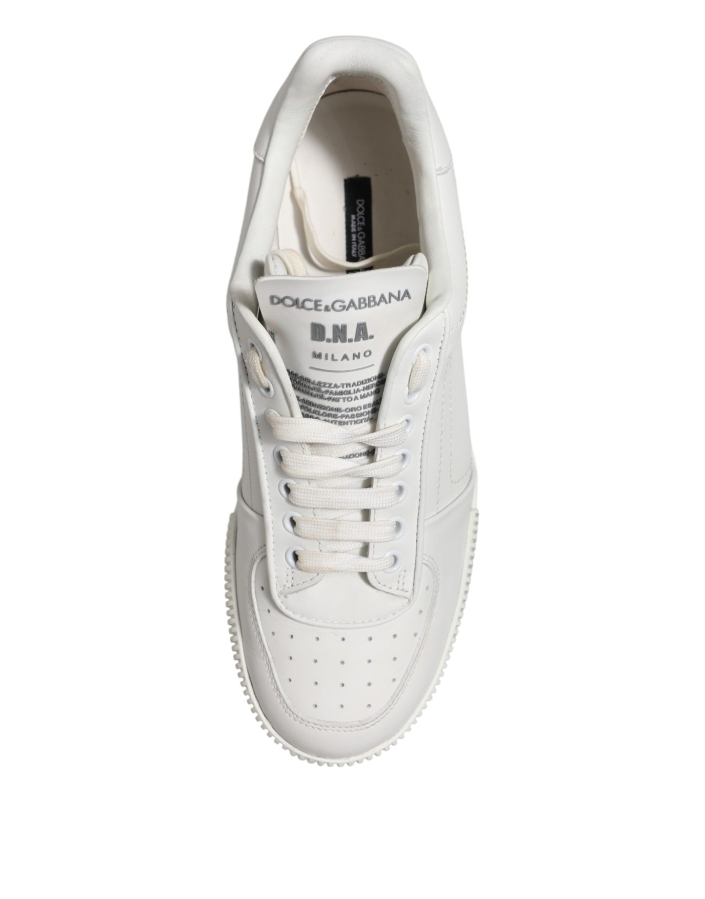 White Miami Leather Low Top Sneakers Men Shoes