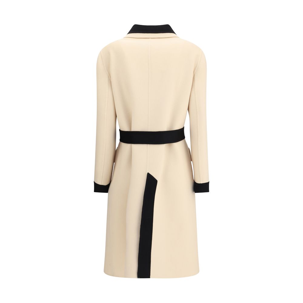 Cream Fleece Wool Coat