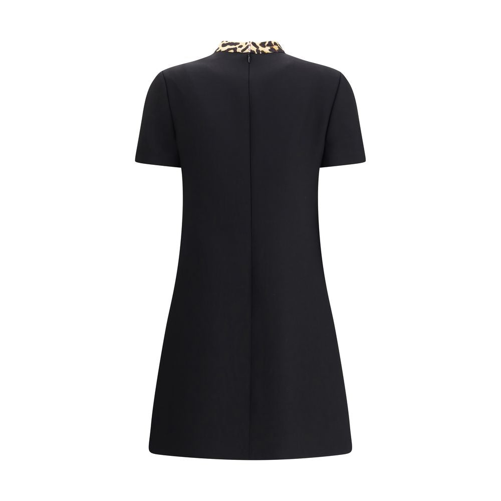 Black Fleece Wool Casual Dress