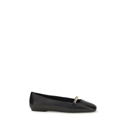 Black Calf Leather Bos Taurus Ballet Flats