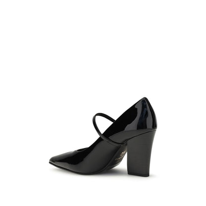 Black Calf Leather Bos Taurus High Heel Pumps