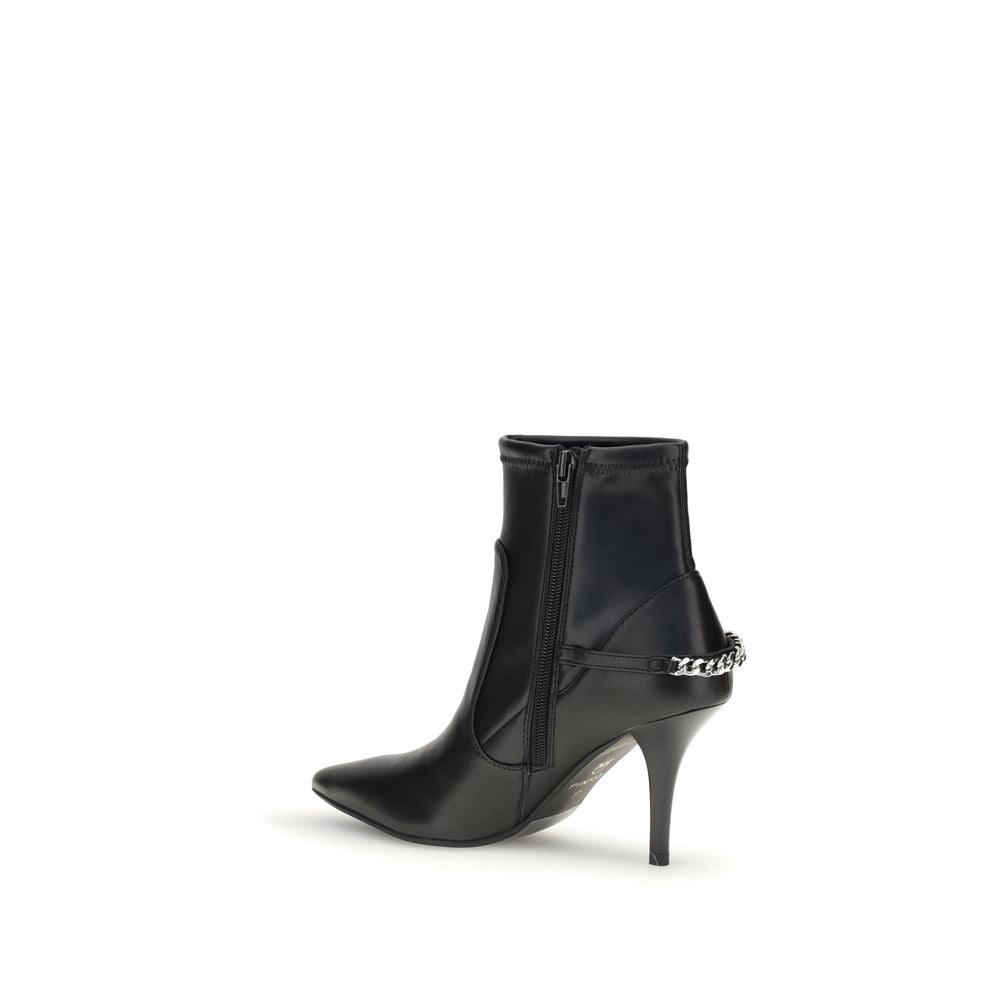 Black Calf Leather Bos Taurus Ankle Boots