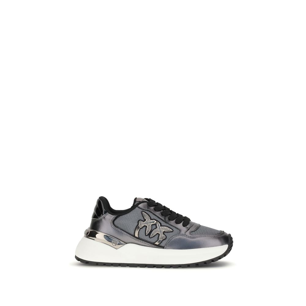 Gray Fabric Low Top Sneakers