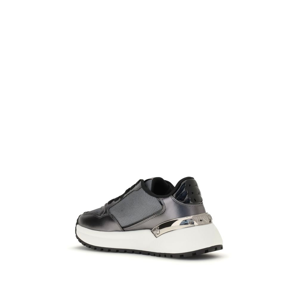 Gray Fabric Low Top Sneakers