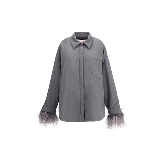 Gray Fleece Wool Clothing