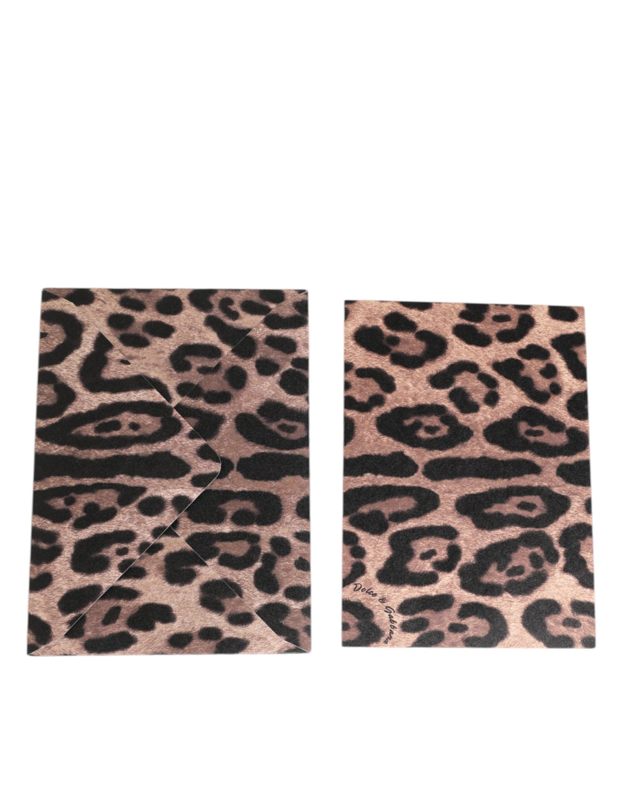 Multicolor Leopard Print Envelope Paper Post Card Holder