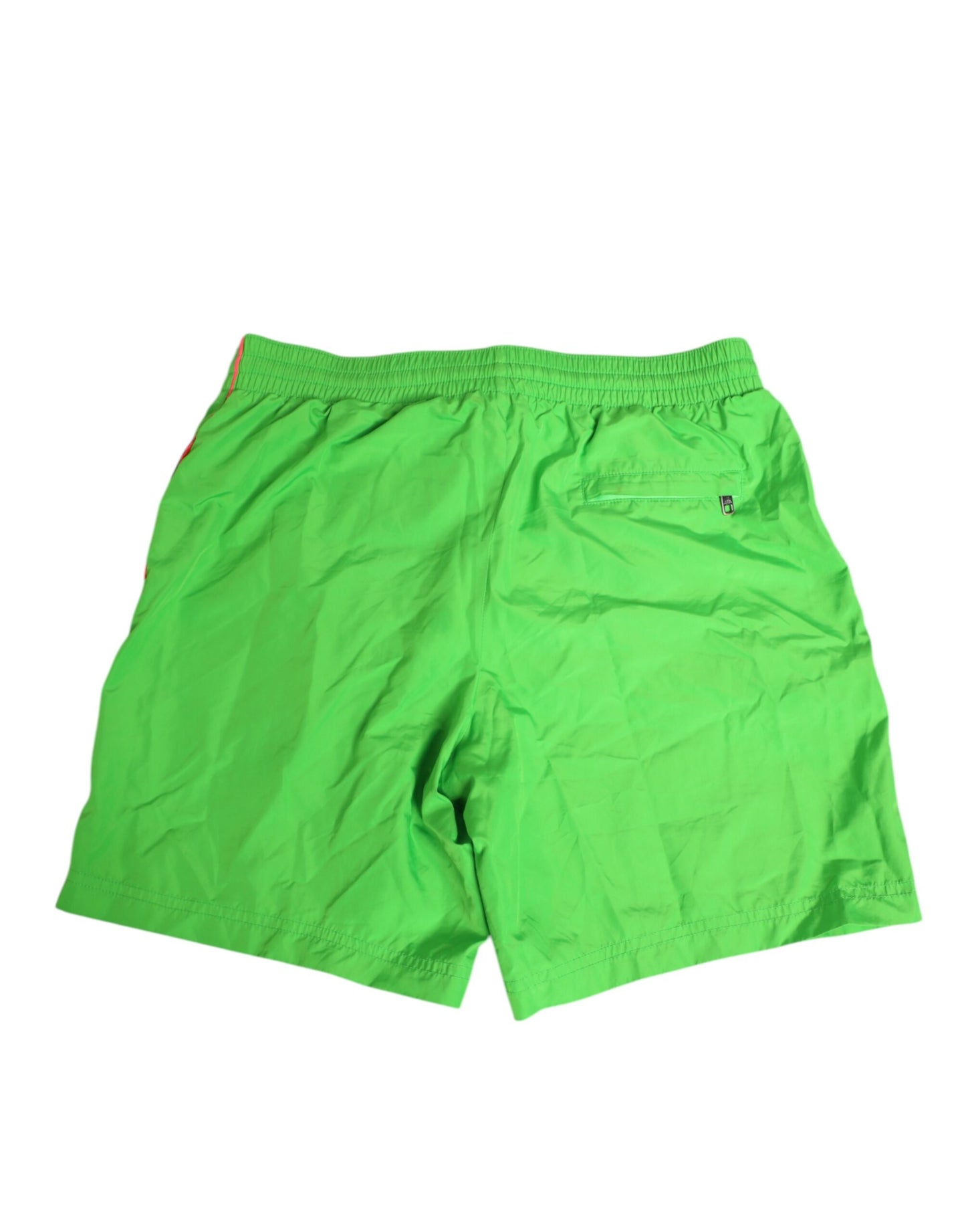 Green Nylon Drawstring Men Shorts Swimwear