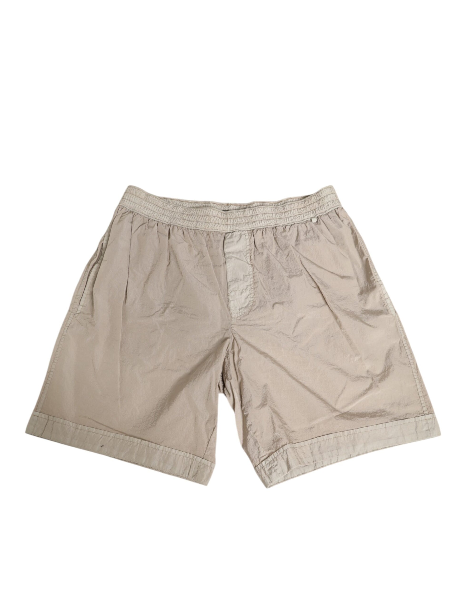 Beige Nylon Beachwear Men Boxer Short Swimwear