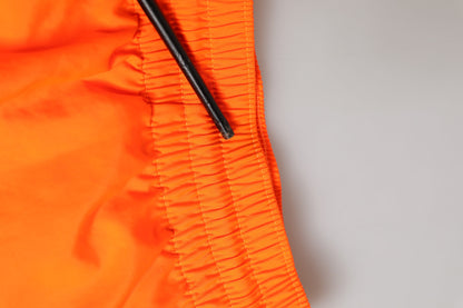 Orange Polyester Beachwear Men Shorts Swimwear