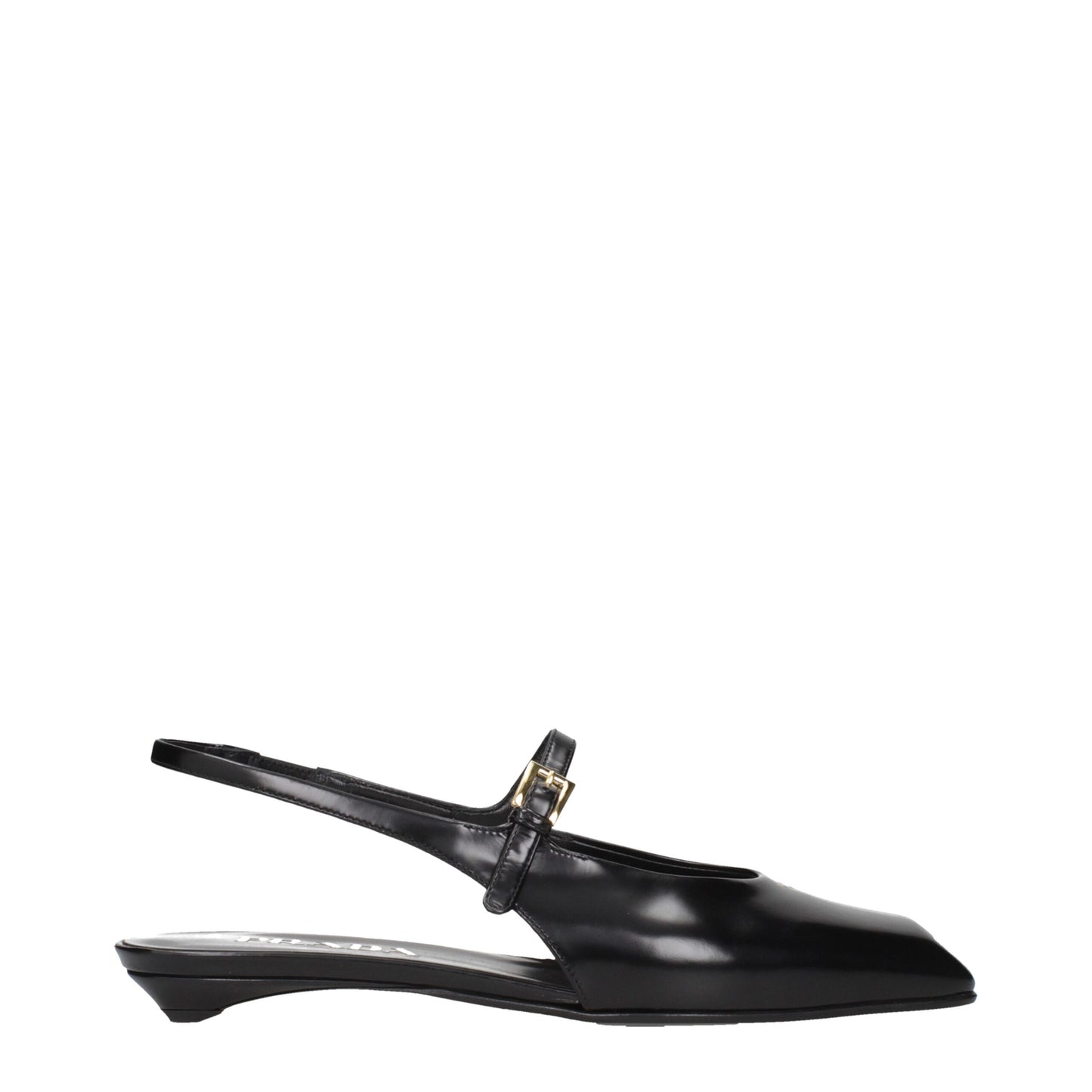 Black Leather Flat Sandals