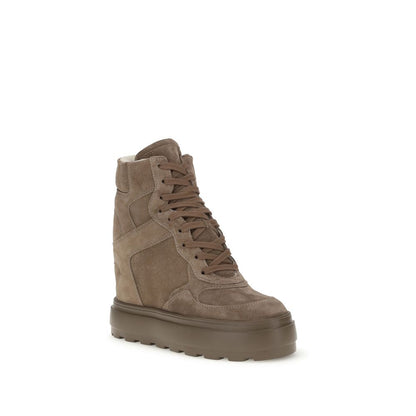 Beige Calf Leather Bos Taurus Sneakers