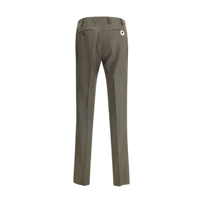 Brown Fleece Wool Casual Pants