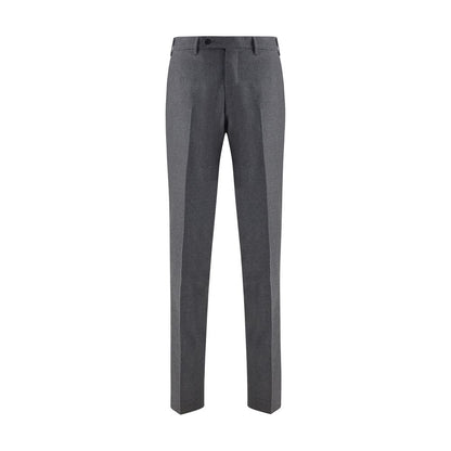 Gray Fleece Wool Dress Pants