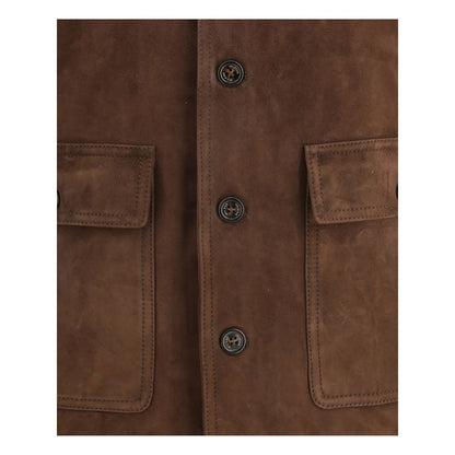 Brown Calf Leather Bos Taurus Bomber