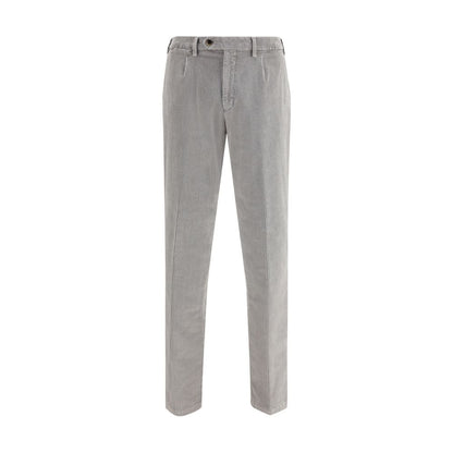 Gray Cotton Casual Pants