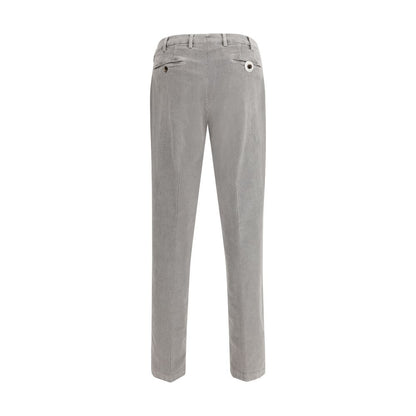 Gray Cotton Casual Pants