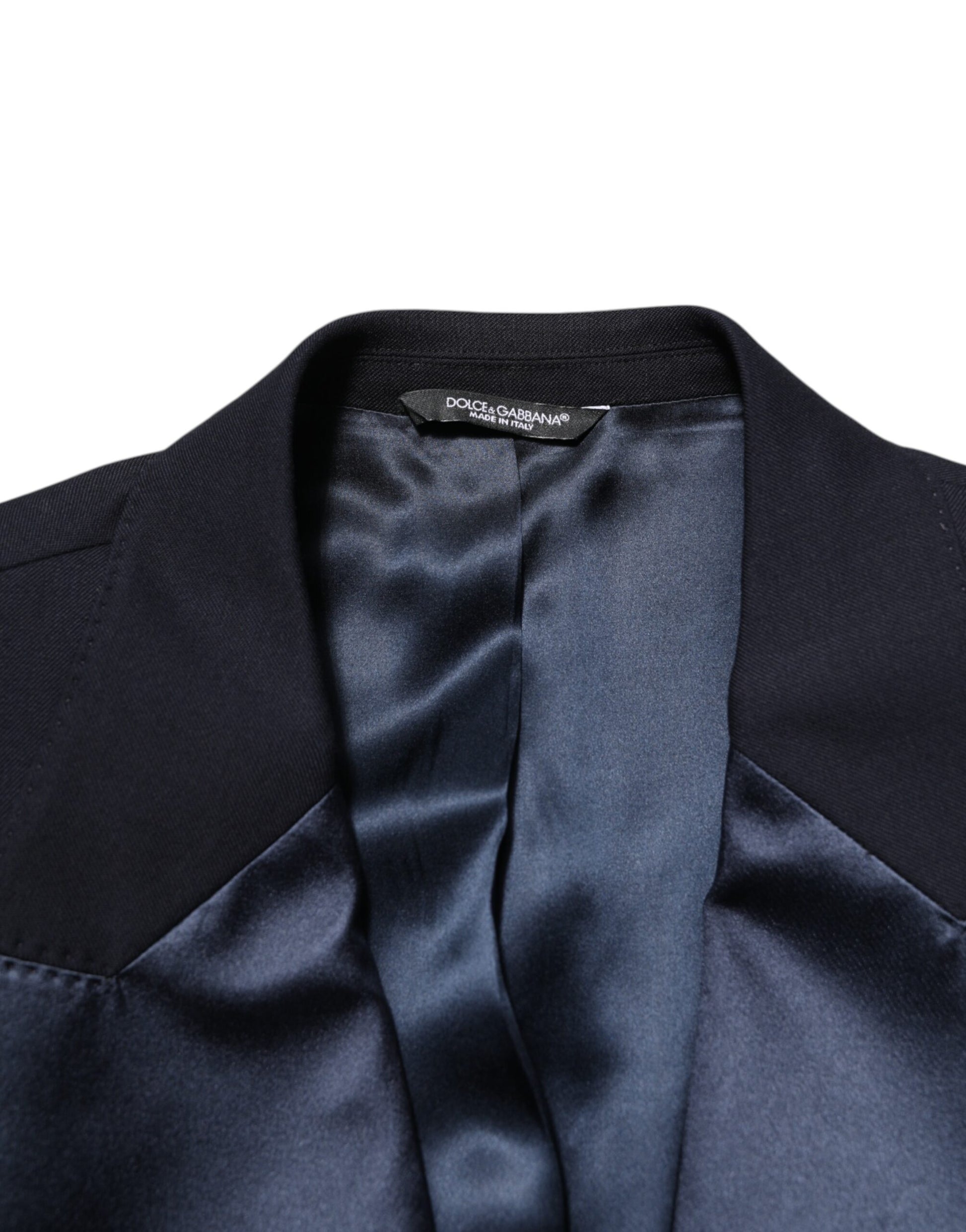 Black 3 Piece Wool Silk Blend Suit SICILIA