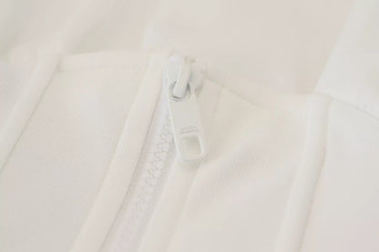 White Cotton Corset Stretch Top  T-shirt