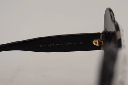 DG4325BM White Black Acetate Crystal Shades Sunglasses