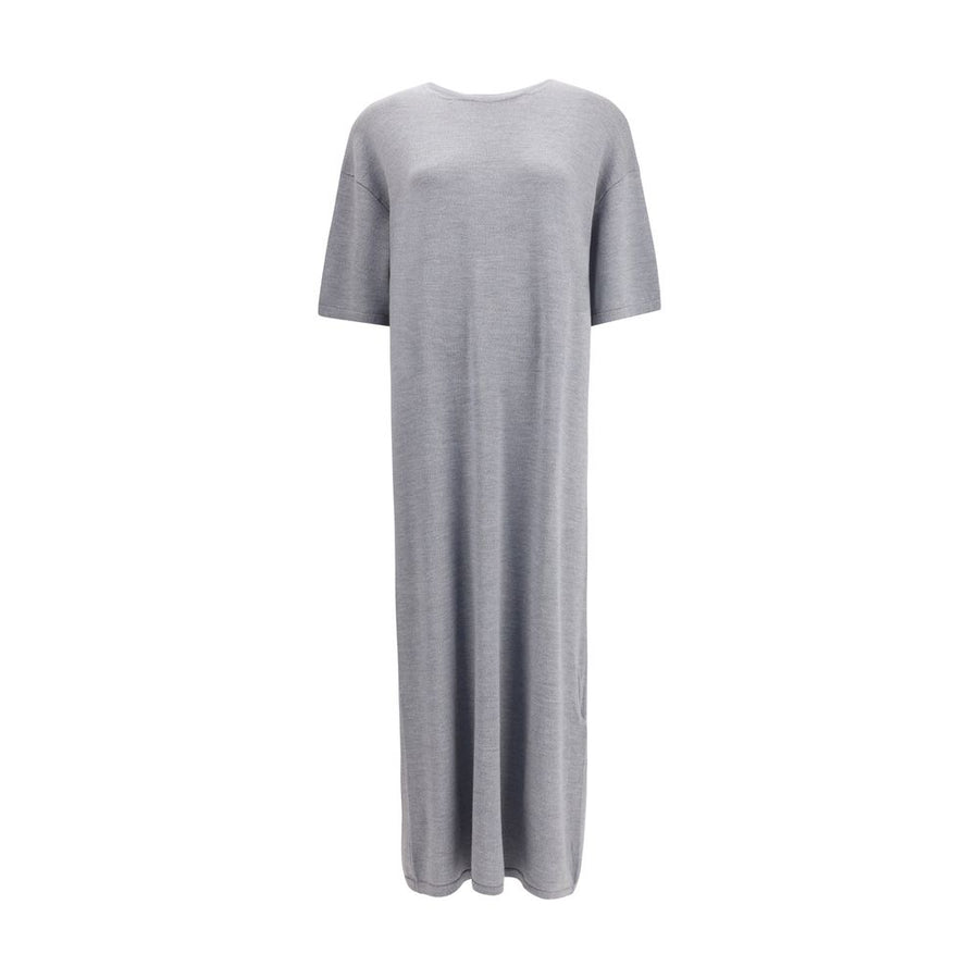 Gray Wool Casual Dress
