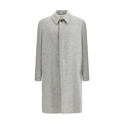 Gray Fleece Wool Coat