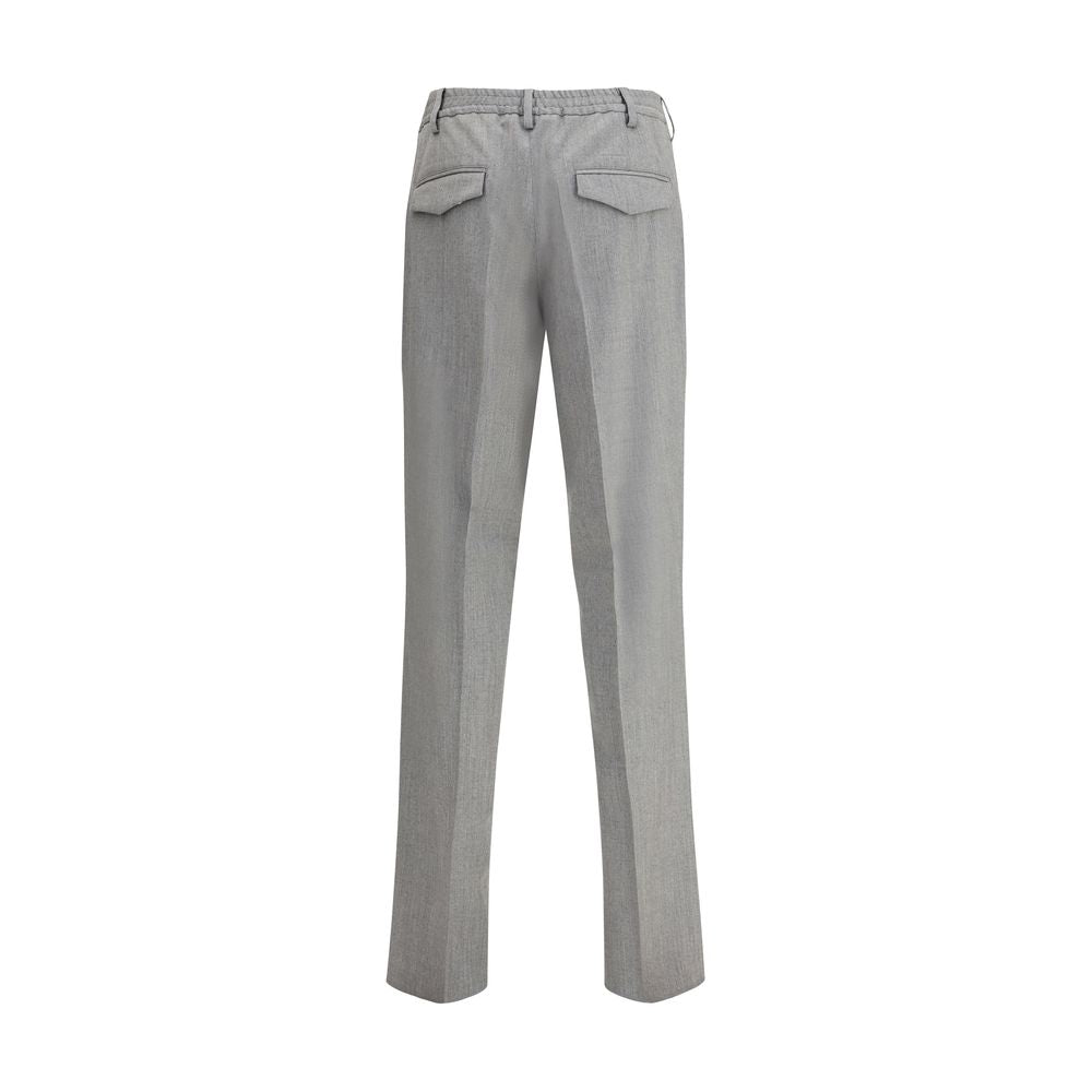Gray Fleece Wool Chino Pants